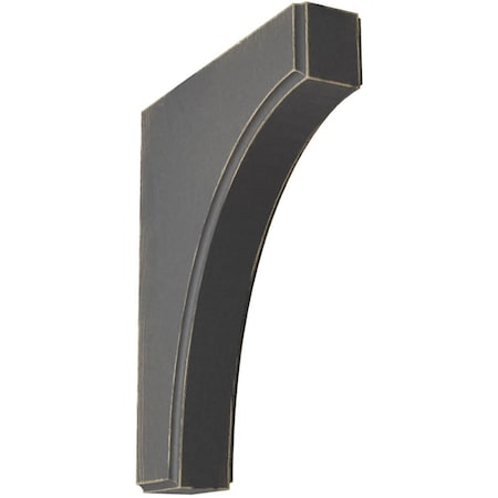 Ekena Millwork 1 3/4"W x 8"D x 10"H Clarksville Wood Vintage Decor Bracket, Black BKTWD02X08X10CVBL